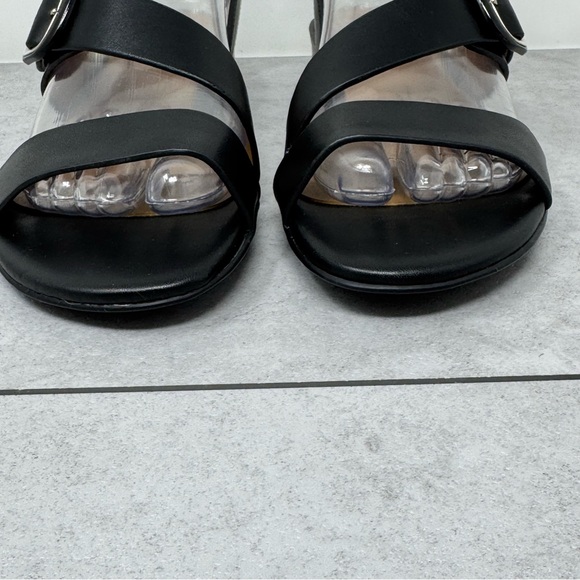 Naturalizer MEESHA Black Leather Buckle Strap Sandals Size 7 - Picture 4 of 10
